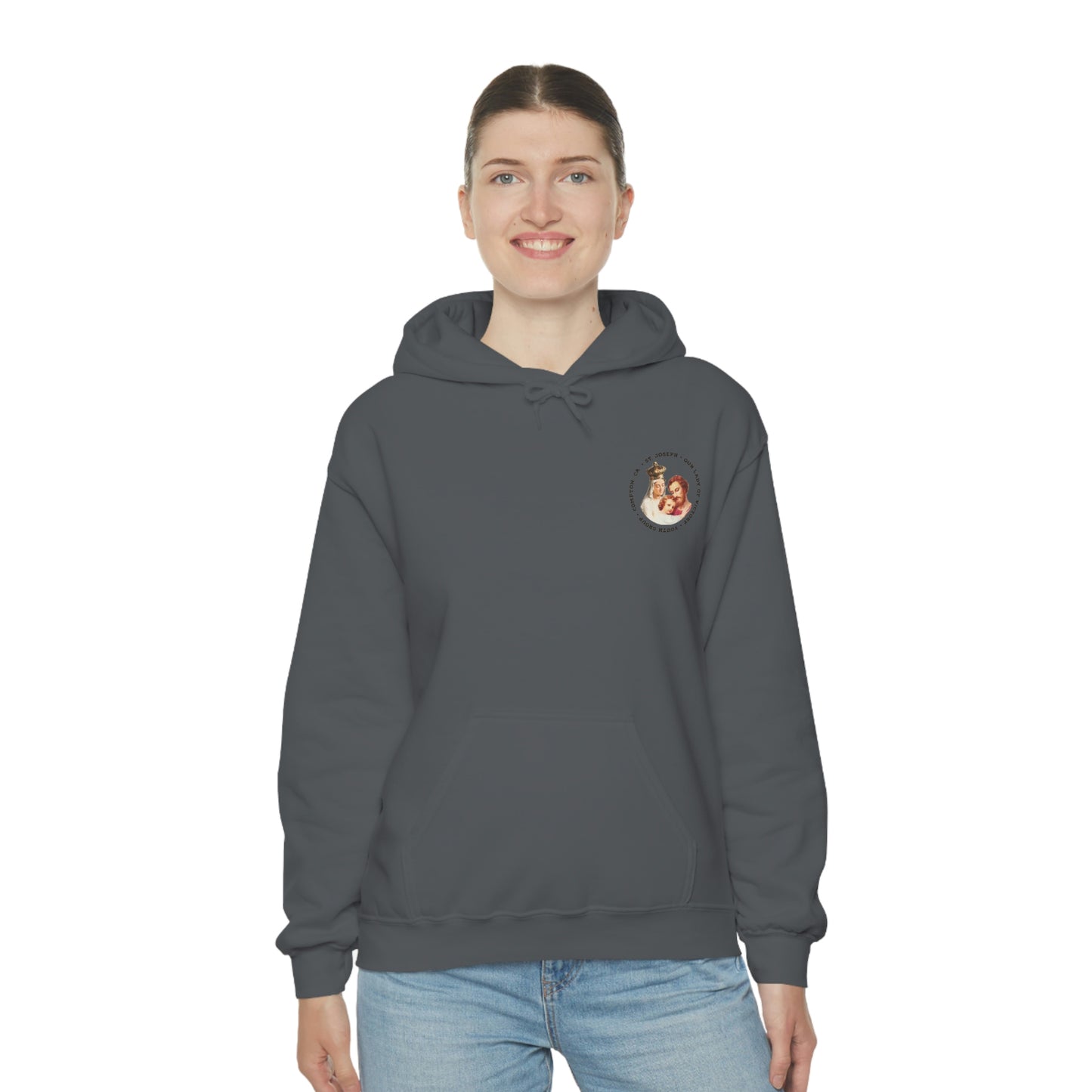 Our Lady of Victory one Sided English Unisex Heavy Blend™ Hooded Sweatshirt