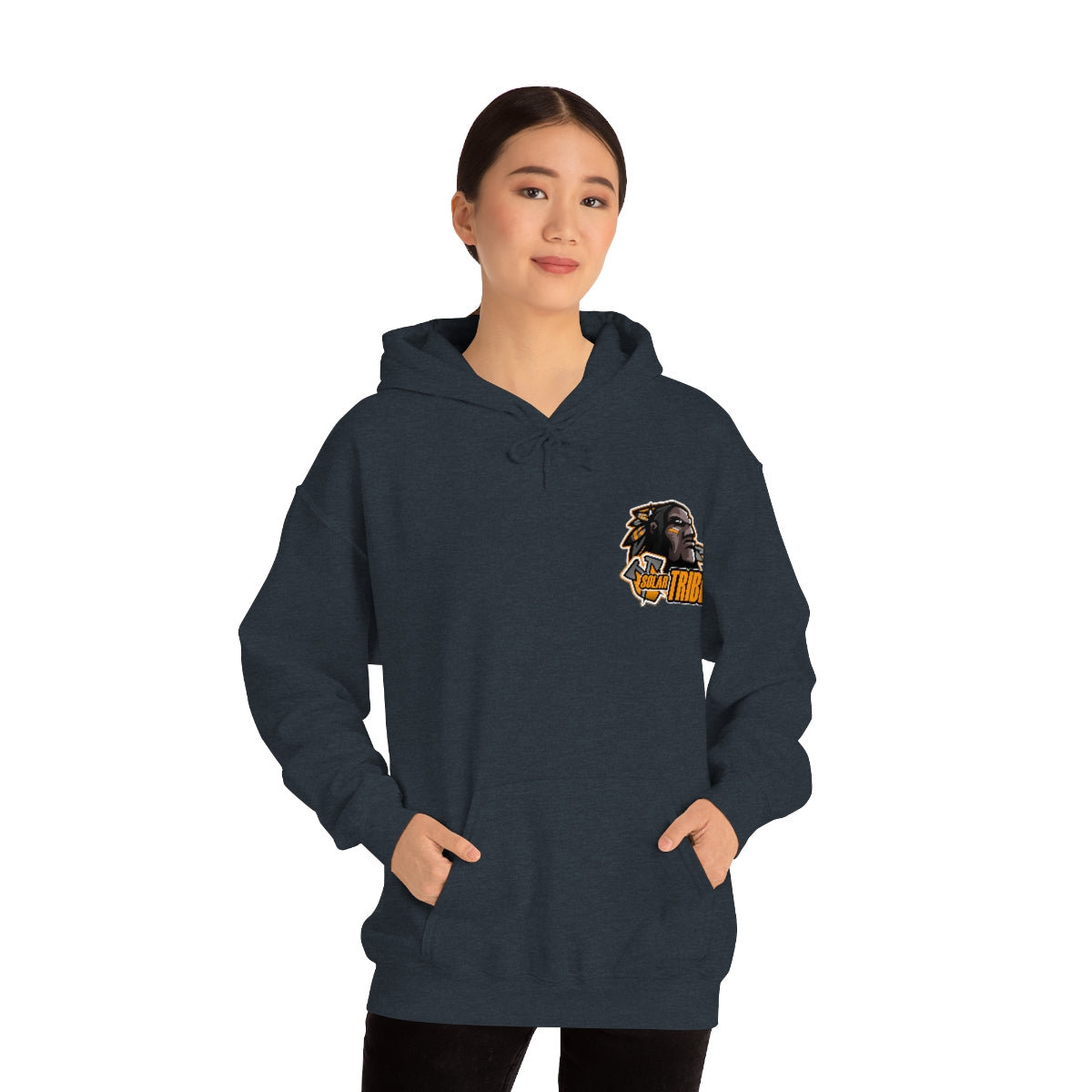 Solar Tribe Front Only Black Logo Unisex Heavy Blend™ Hooded Sweatshirt