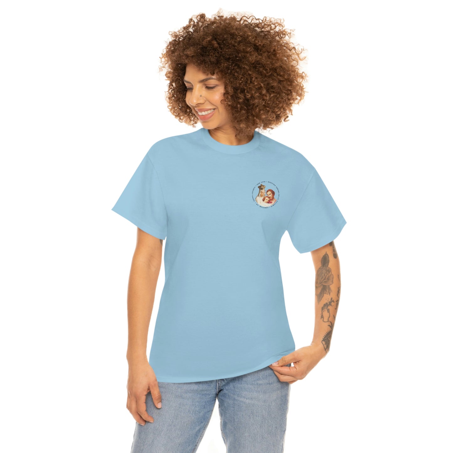 Lady of Victoria One Sided Espanol Unisex Heavy Cotton Tee