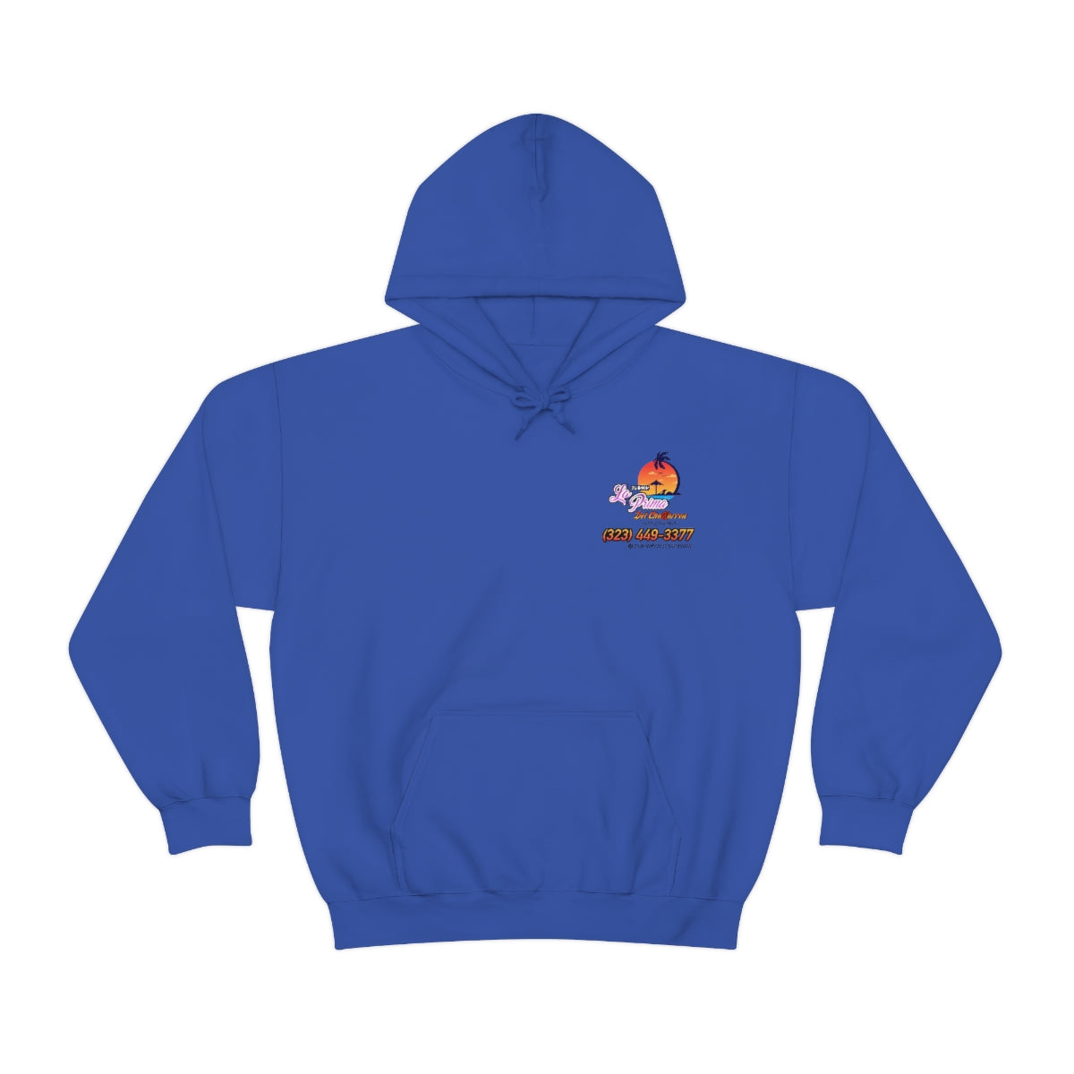 Mariscos La Prima del ChaKarron Light Blue Logo Unisex Heavy Blend™ Hooded Sweatshirt