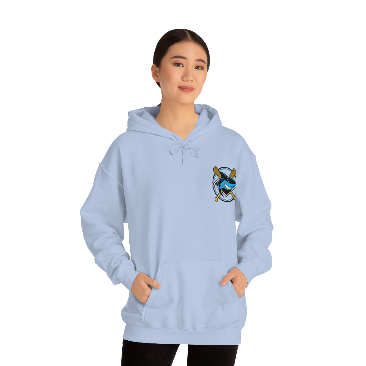 Tiburones Light Blue Logo Unisex Heavy Blend™ Hooded Sweatshirt