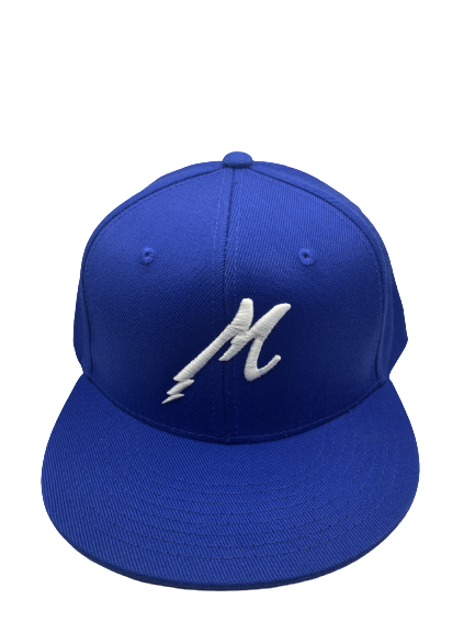 Maza Blue White Lightning Snap Back Hat