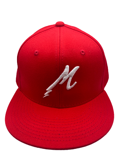 Maza Red White Lightning Snap Back Hat