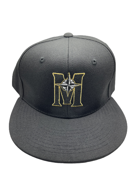 Atlantic Mariners Black Metallic Logo Snap Back Hat