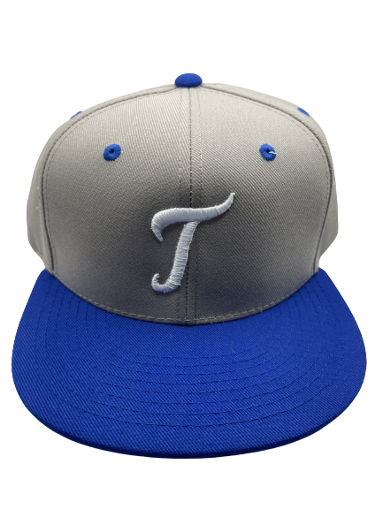 Tarahumaras Blue and Grey White Logo Snap Back Hat