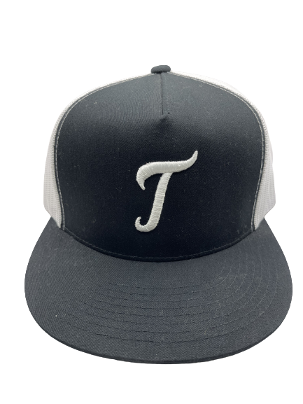 Tarahumaras Black and White Logo Snap Back Trucker Hat