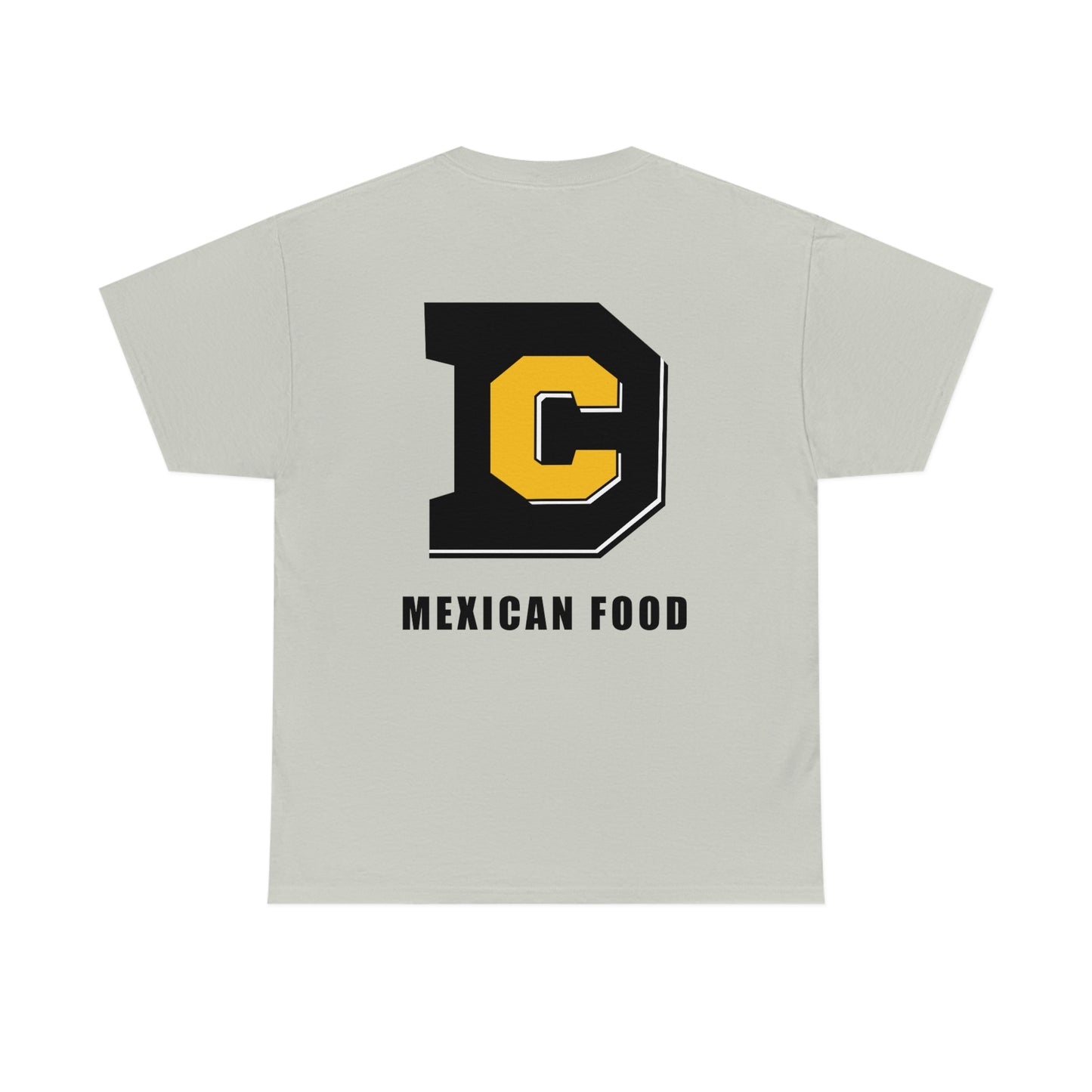 DC Mexican Food Black Two Sided Unisex Heavy Cotton Tee