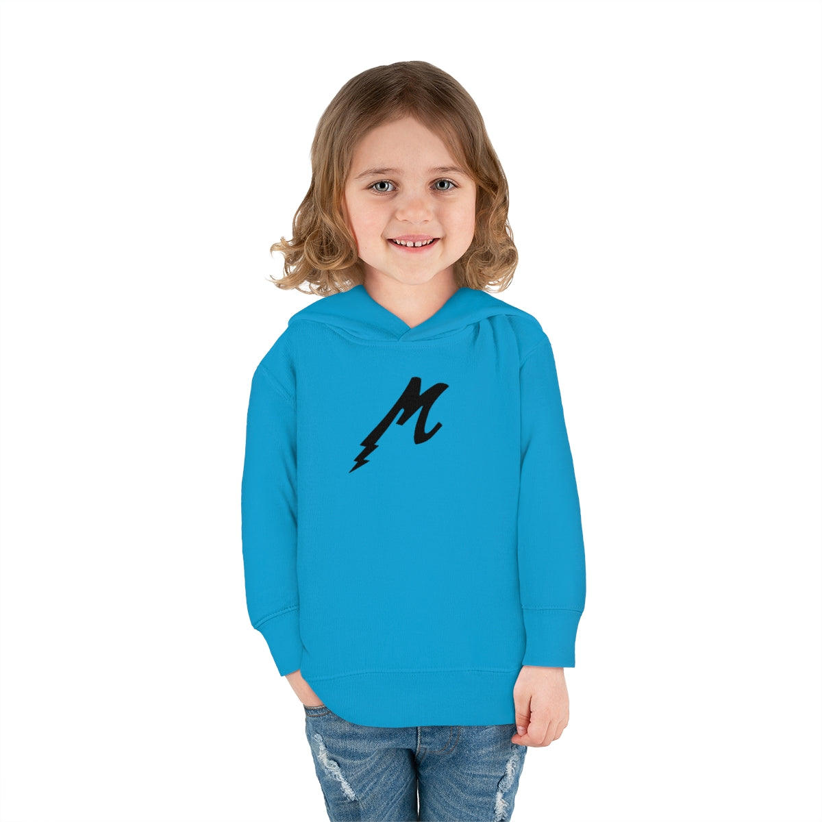 Mazatleco 2,4,5-6T Black Lightning Logo Front Toddler Pullover Fleece Hoodie