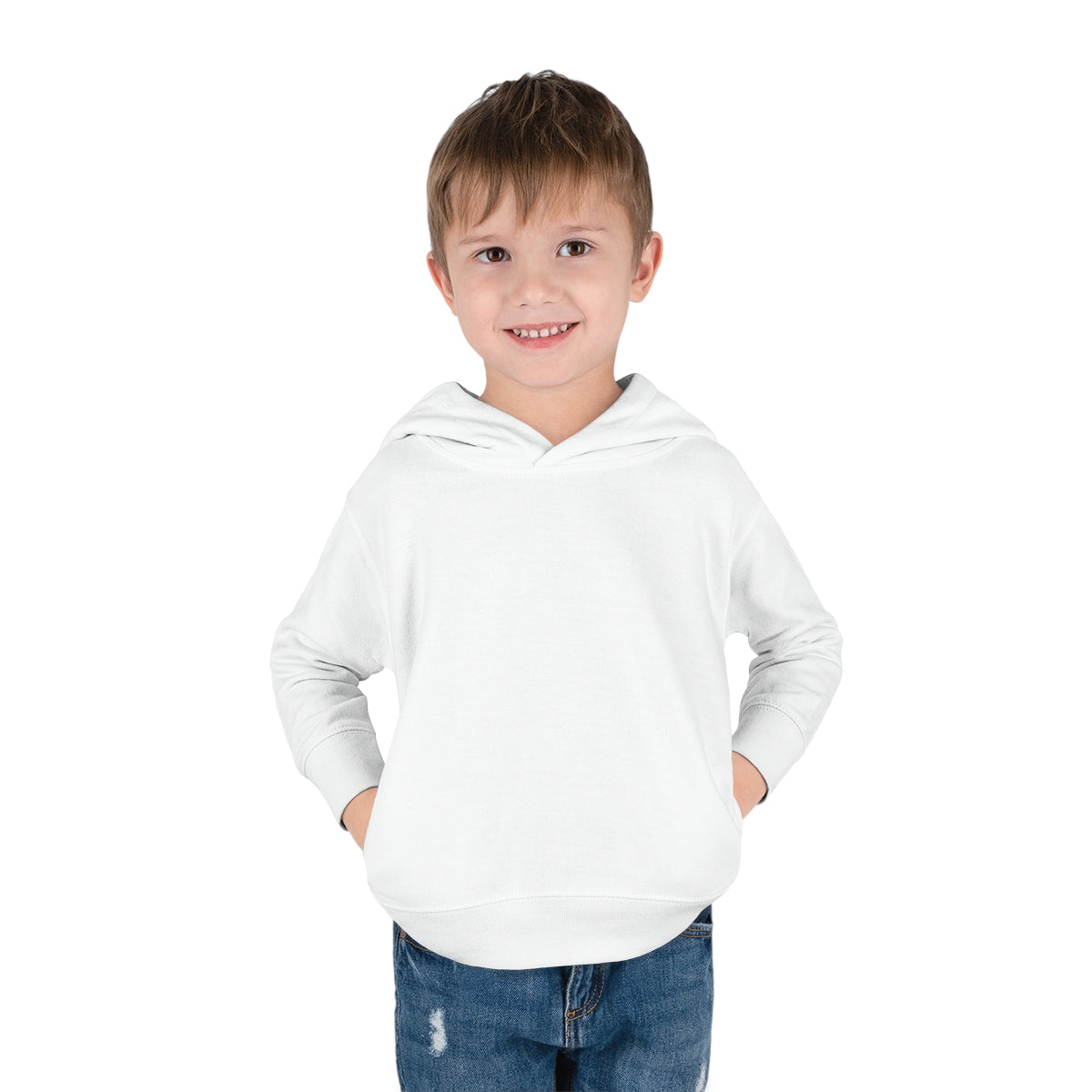 Maza 2,4,5-6T White Lightning Logo Front Toddler Pullover Fleece Hoodie