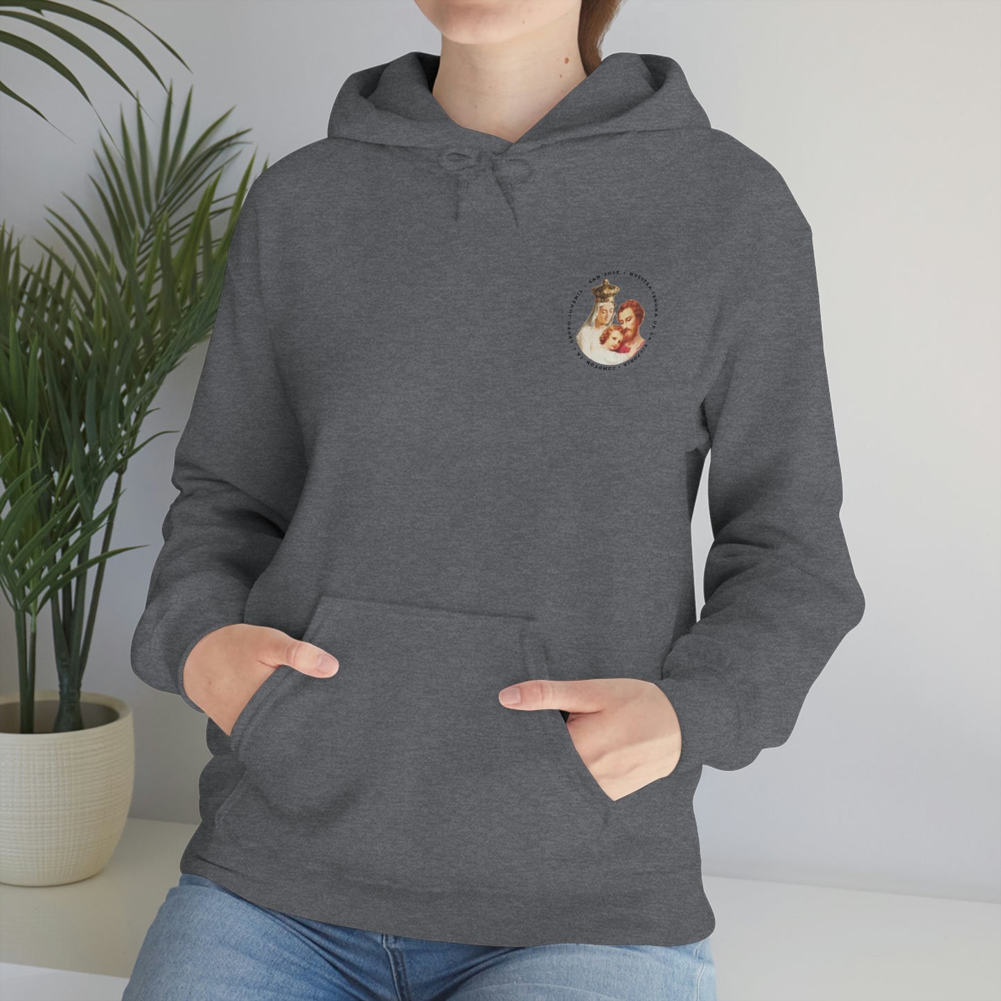 Our Lady of Victory One Sided Espanol Unisex Heavy Blend™ Hooded Sweatshirt