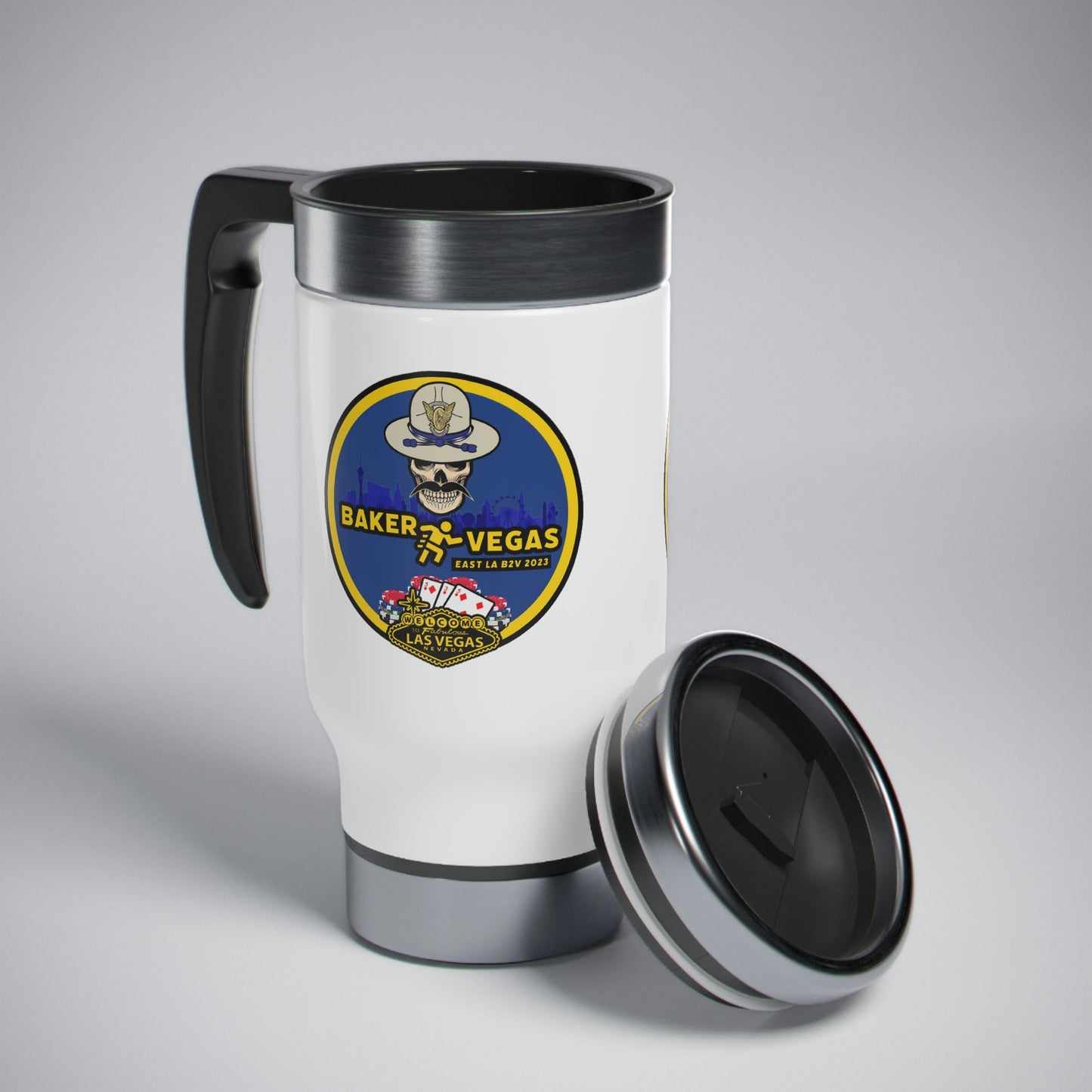 CHP Stainless Steel Travel Mug with Handle, 14oz