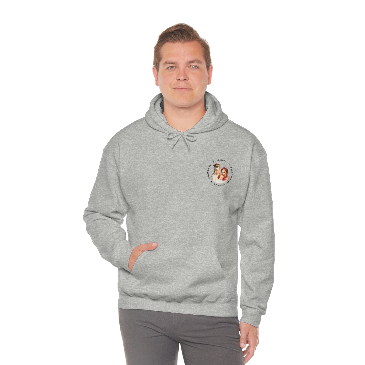 Our Lady of Victory one Sided English Unisex Heavy Blend™ Hooded Sweatshirt