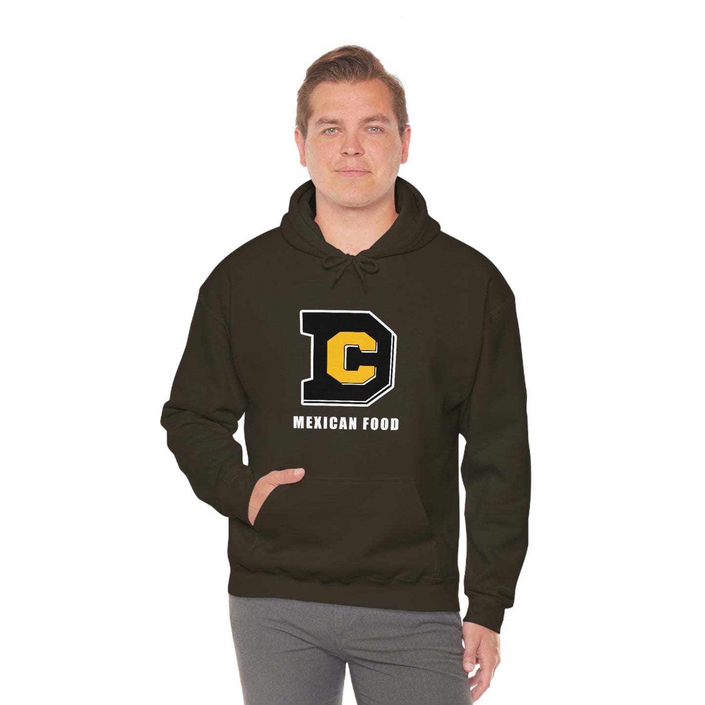 DC Mexican Food Black/White 2 Sided Unisex Heavy Blend™ Hooded Sweatshirt