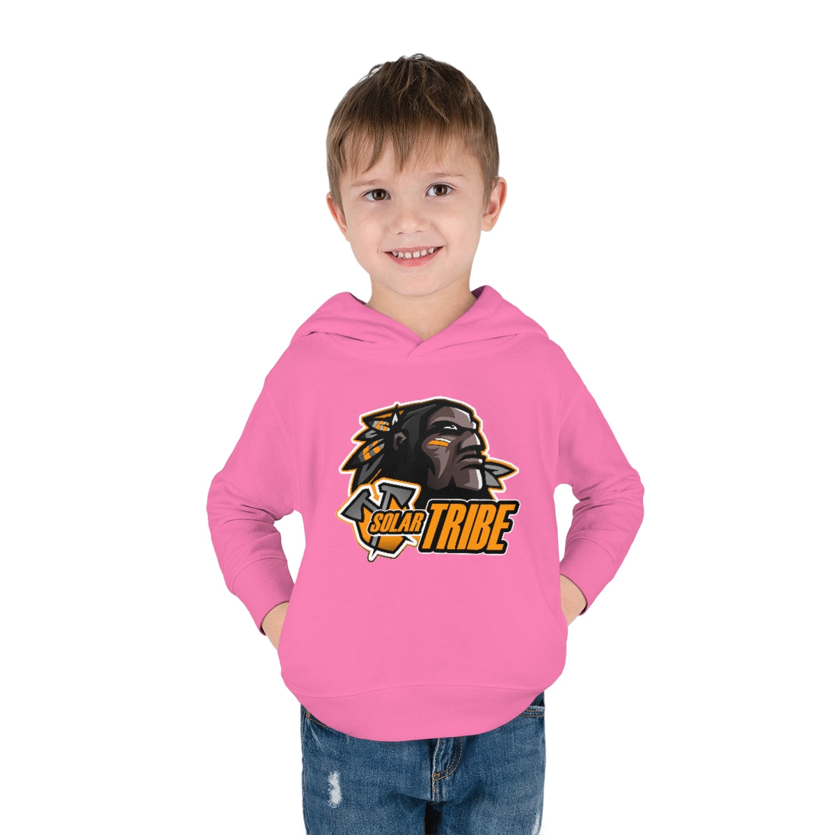 Solar Tribe R 2T,4T,5-6T Black Logo Front Toddler Pullover Fleece Hoodie
