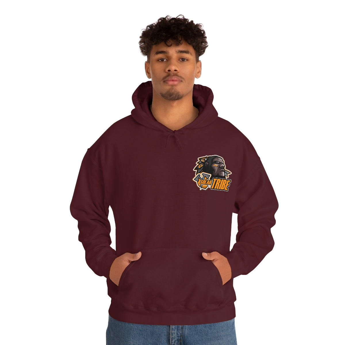 Solar Tribe Front Only Black Logo Unisex Heavy Blend™ Hooded Sweatshirt