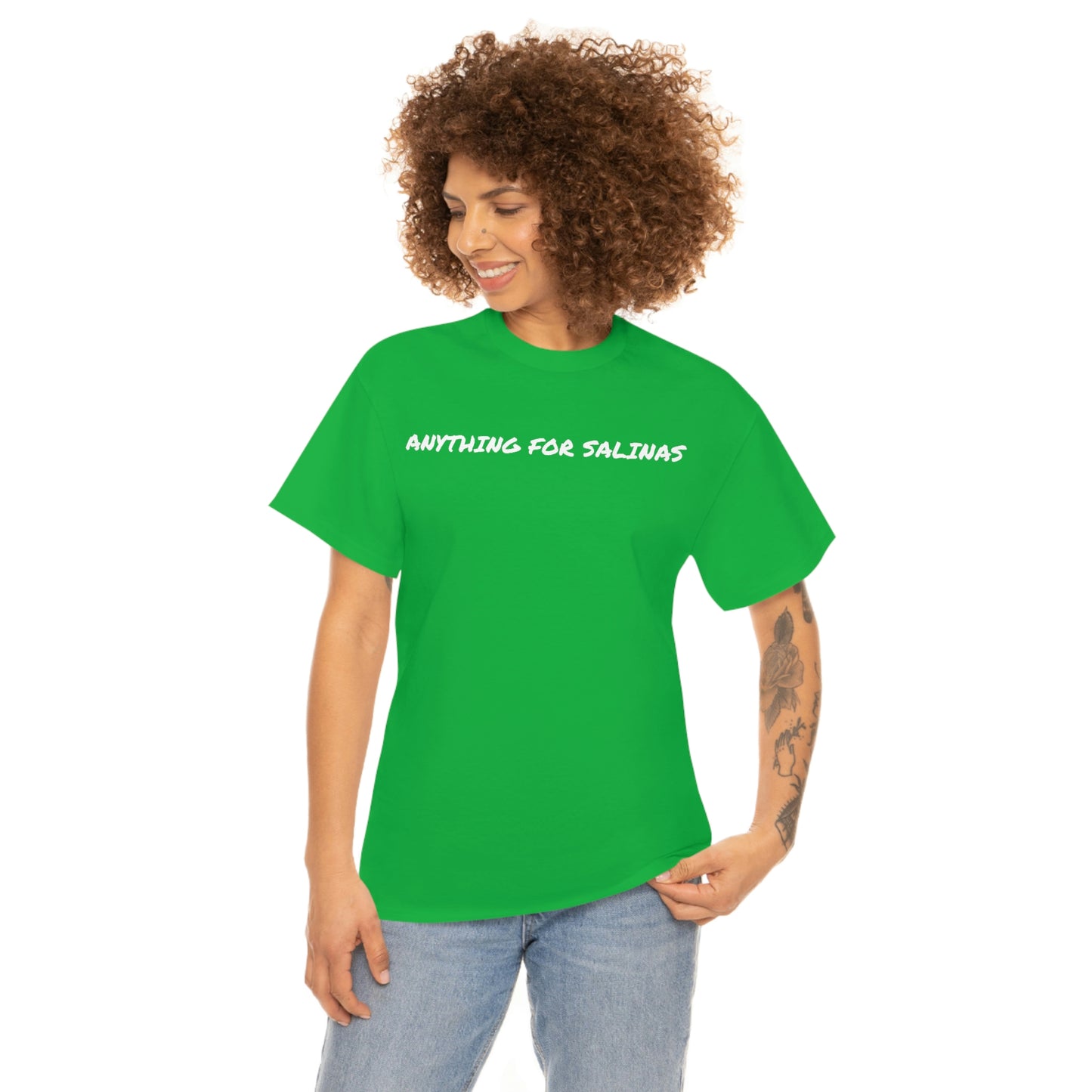 ANYTHING FOR SALINAS ALTERNATE Black One Side Unisex Heavy Cotton Tee
