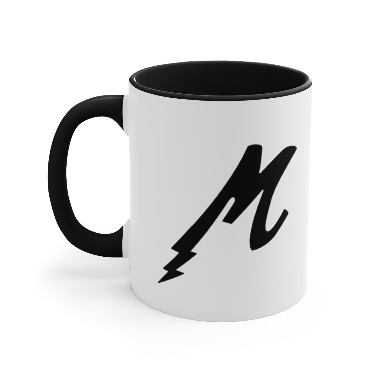 Maza Black Lightning Accent Coffee Mug, 11oz