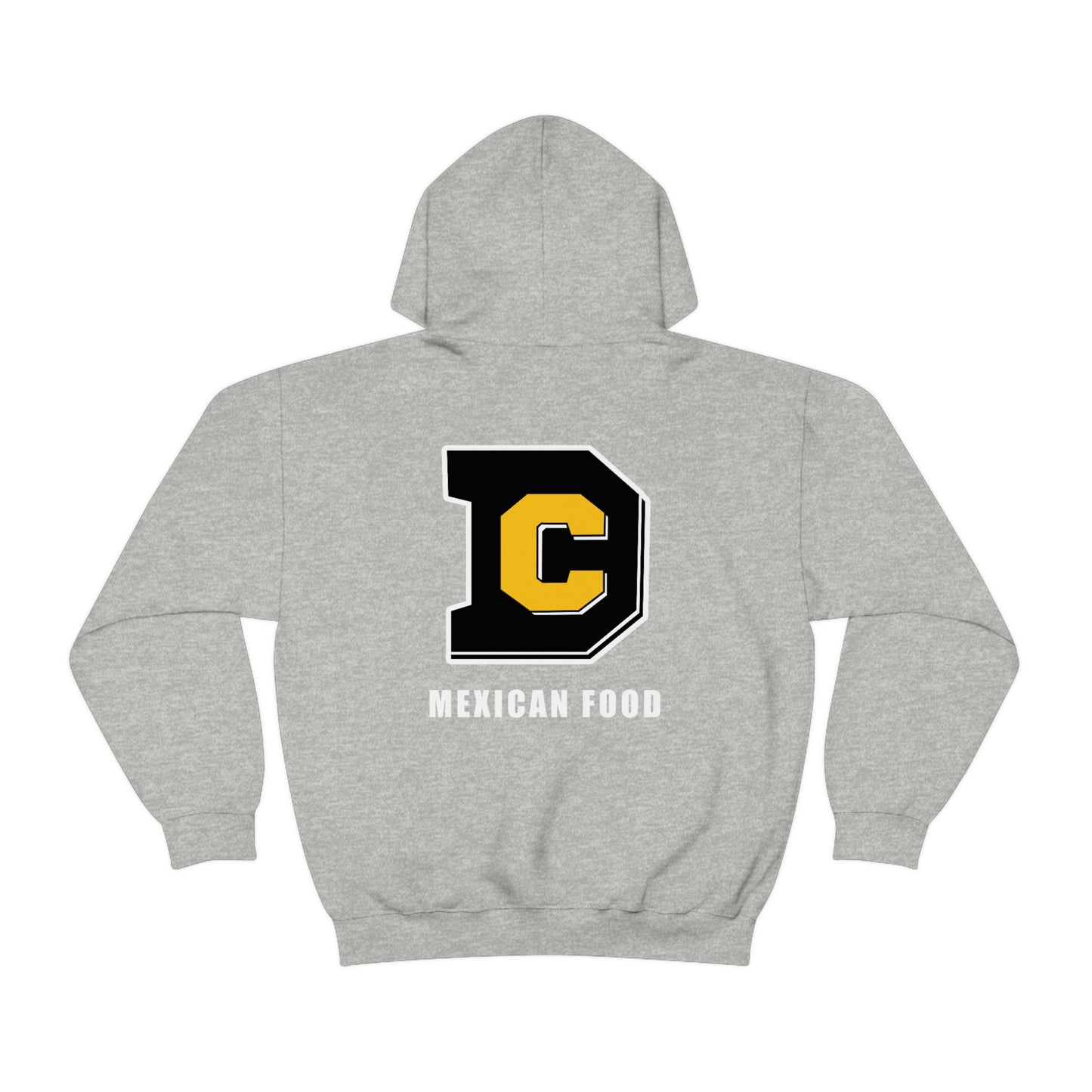 DC Mexican Food Black/White 2 Sided Unisex Heavy Blend™ Hooded Sweatshirt